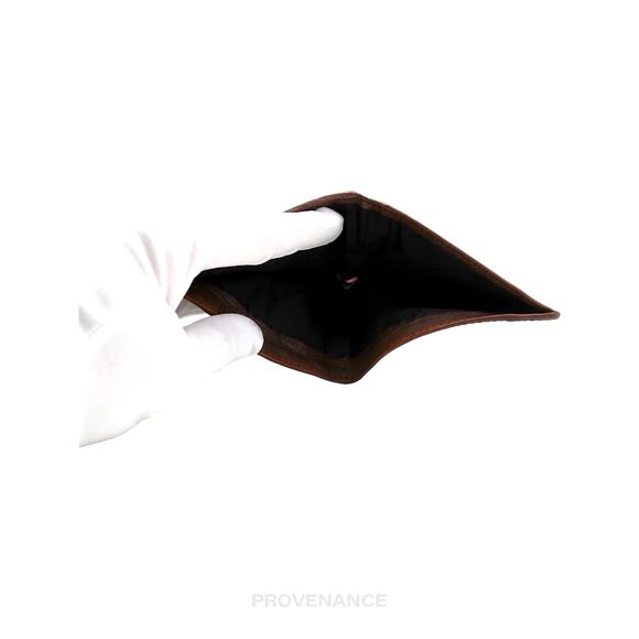 🔴 Burberry Nova Check Canvas Bifold Wallet - Brown Leather - Picture 8 of 8